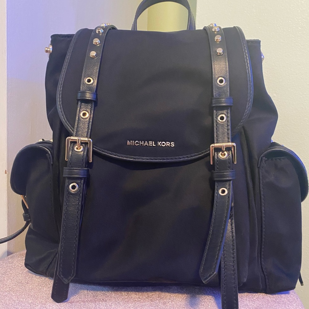 Black nylon Michael Kors backpack